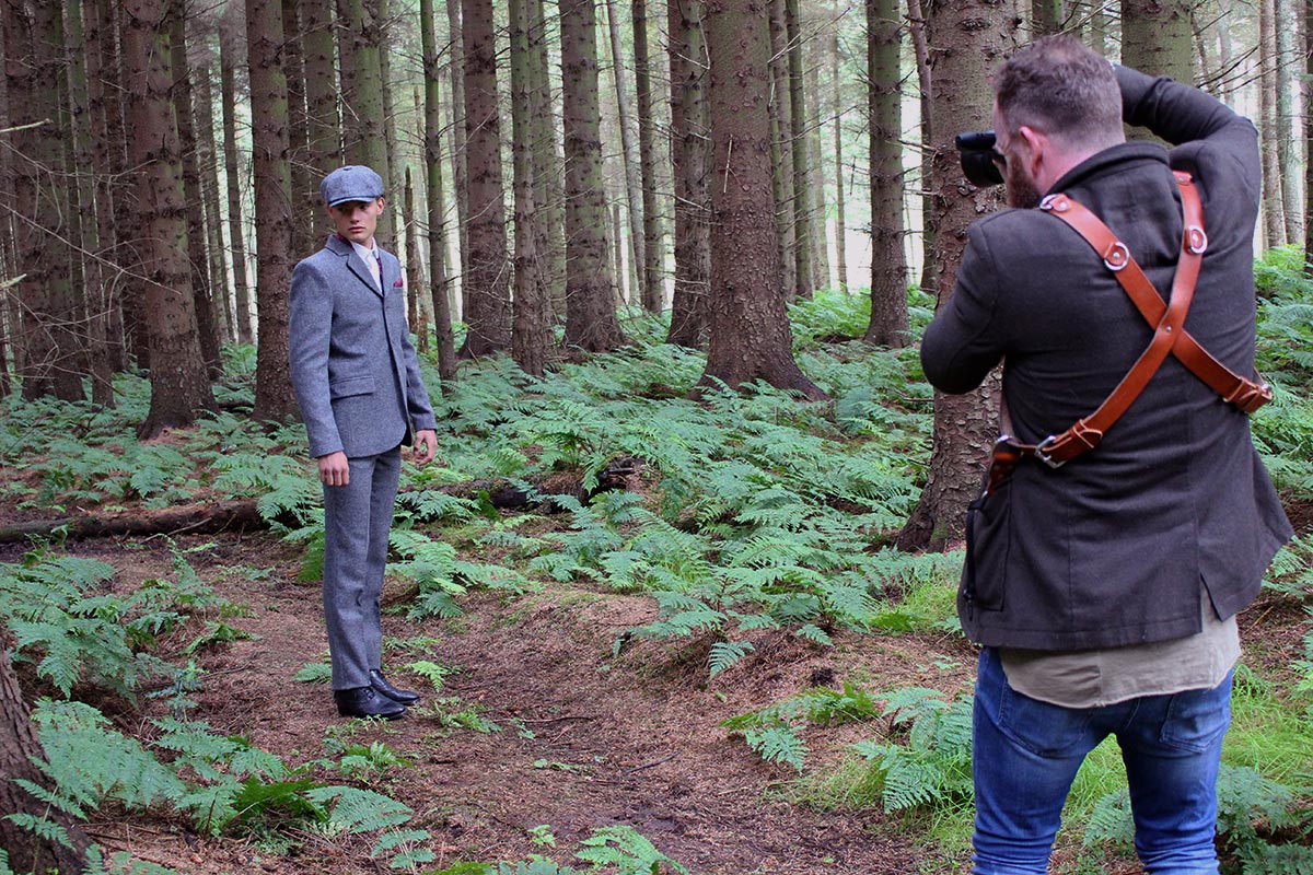 Behind the scenes on our forest shoot